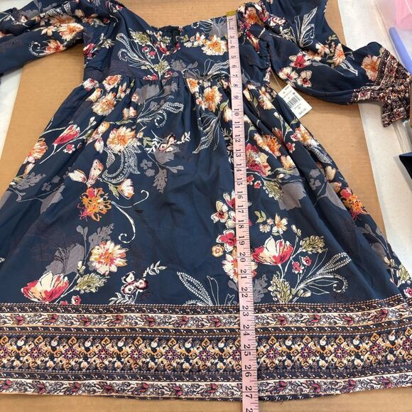 Angie Floral Printed Mini Dress NEW with tags Size Medium - Picture 12 of 12